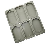 Amagogo Molde de Silicona para Tableta de Cera Aromática de Vela 3D, F: 2 rombo 2 rectángulo 2 óvalo, Individual