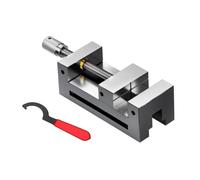 Amagogo Morsa Manual Acero Inoxidable Robusto | Resistente Al Óxido, Morsa para Máquina Herramienta con Llave Ajuste, Versátil, piezas Precisión con Ranura en V, 3 Pulgadas