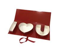 Amagogo Mother Day Regalo Caja vacía Love U Case de cartas Ornamento Multifunción Caja de envasado de caja de regalo para aniversario de la fiesta, Rojo