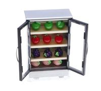 Amagogo Nevera Miniatura con Doble Hoja corativo Refrigerador Colección con Estans Inriores Pequeño, con