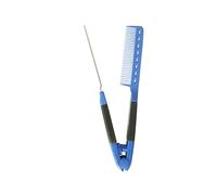 Amagogo Peine alisador de cabello con agarre firme, peine plano portátil versátil para peluqueros, Azul Oscuro