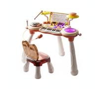 Amagogo Piano Electrónico Infantil Juguete Musical con Teclado Interactivo de Percusión Facilita Experiencia Creativa Musical Adecuado para Musical Ambiente Familiar Uso Escolar , Rosa