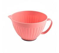 Amagogo Pp Tazón Mezclador de Cocina con Vertedor y Banda Antideslizante Graduación Interna para Medir Ingredientes Adecuado para Cocinar en Casa Repostería Preparar Ensaladas, Rosa