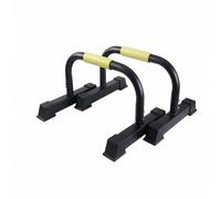 Amagogo Push Up Training Stand Soporte de Flexiones Barras Estación de Parallettes Añade Altura y Profundidad al Entrenamiento, Negro, Negro, Grande Con Base, 53x41x30 Cm