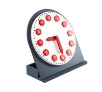 Amagogo Reloj Aprendizaje cir Hora Manipulativo Reloj Enseñanza con Soporte Portátil Material Educativo para Niños en Edad Preescolar, Reloj Actividad