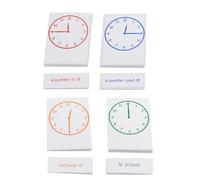 Amagogo Reloj Aprendizaje cir Hora Manipulativo Reloj Enseñanza con Soporte Portátil Material Educativo para Niños en Edad Preescolar, Reloj Partes