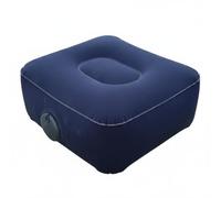 Amagogo Reposapiés Inflable Almohada Cojín Soporte Ergonómico para Piernas con Diseño y Material Suave Adecuado para Vuelos Largos Viajes por Carretera Escritorio, Dk Blue Press