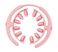 Amagogo Rodillo de Masaje para piernas con 12 Ruedas, Multifuncional, Desmontable, Suave y portátil, Ajustable para pantorrillas y Brazos, Rosa