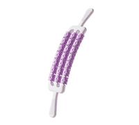 Amagogo Rodillo de Masaje para relajar los músculos, ejercitar Espalda en Interiores, con Antideslizantes, Herramienta de Masaje Corporal de Mano, PÚrpura