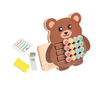 Amagogo Rompecabezas Deslizante de combinación de Colores, Juguete para Desarrollo de motricidad Fina, Aprendizaje de cognición de Colores, Preescolar para, Oso