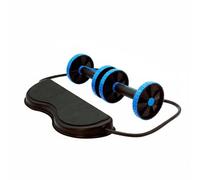 Amagogo Rueda Abdominal Rodillo Abdominal Entrenador Core Fitness Hogar Silenciosa con Estabilidad Mejorada y Soporte Antideslizante Incluye Almohadilla EVA, Azul, Azul