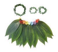 Amagogo Skirt de Hierba Flowa Flower Falda Skirt Dress Props Luau Party Kit Accesorios de Disfraces para la celebración de la de Cosplay, Falda de 10 Hojas