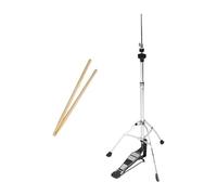 Amagogo Soporte de charles de con doble refuerzo, soporte de tambor ajustable en altura, accesorios de soporte de platillo para baterista instrumento
