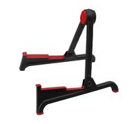 Amagogo Soporte de guitarra plegable con patas de goma antideslizantes, soporte de suelo tipo a para y, Negro Y Rojo