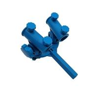Amagogo Soporte para Cañas de Pescar Base Giratoria Plástica con Doble Tubo y Cabezal Ajustable Adecuado para Orden y Comodidad en Asientos O Cajones de Pesca, Azul