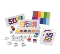 Amagogo Tabla Aritmética Infantil Juego Educativo Matemático Juguete de Madera Tablero Números Cubos Dígitos Símbolos Tarjetas y Clasificación Visual Adecuada para Aula Hogar Desarrollo