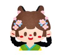 Amagogo Tablero de práctica de Trenzas para el Cabello, Juguetes sensoriales, Kit de Bricolaje, Centro de Actividades, Regalos de cumpleaños, Materiales de, Verde