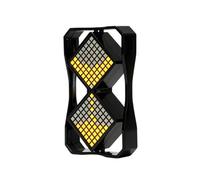 Amagogo Temporizador Electrónico Reloj de de Mesa Pixelado con Respuesta al Movimiento y Efectos de Luz por Sonido Ajuste con Más y Menos Carcasa Adecuado, Negro, Moderno Minimalista