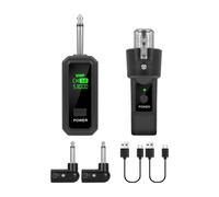 Amagogo Transmisor Receptor de Micrófono de Micrófono Inalámbrico Adaptador de Universal Adaptador XLR para Mezclador de Audio de Condensador, 1 Por 2