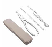 Amagogo Utensilios para Comer Cangrejo Juego de Herramientas Pinza Tenedor Extractor con Diseño de Precisión y Separación Limpia, Juego De 3 Piezas De Cangrejo Pinza De Tijera De Cangrejo