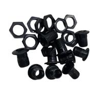 Amagogo Ventilación de Tambor, Pieza de Tambor de 1/2", Herrajes para Equipos de Instrumentos Musicales, Piezas de Repuesto, Colador de Tambor, Kit, negro