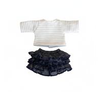 Amagogo Vestido para Muñeca Articulada con Camiseta a Rayas Plisada Conjunto Traje para BJD Material Tela Estilo Personalizable Adecuado para Colección Juego, Azul Claro, Size to 1