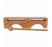 Amagogo Wood Block de Percusión Madera Bloque Clapper Tambor de Hendidura Compacto con Ranura Frontal y Visible Apoyo Firme y Antideslizante Adecuado para, Grande