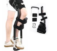 Amaibijin Muleta de rodilla ajustable sin manos para adultos, patinete auxiliar antideslizante, para lesiones pierna, fractura tobillo y fascitis plantar