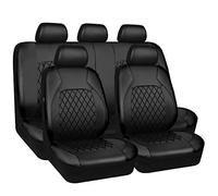 AMAIR Juego de Fundas para Mercedes-Benz GLK-SUV (X204) 2008 2009 2010 2011 2012 2013 2014,9 Piezas Piel Funda para Asiento Coches Compatibles con Airbags Laterales,A/9pcs Set Black