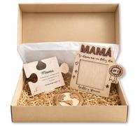 Amaisso® Regalo dia de la Madre - Regalos Personalizados dia de la Madre Originales - Cuadro Personalizado Marco Foto Mama - Pack Portafotos Mamá, Insignia y Placa, Cumpleaños o Dia do Mai (PACK MAMA)