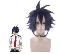 Amajiki Tamaki cosplay peluca My Hero Academia Boku no Hiro Akademia cosplay pelucas Amajiki azul oscuro pelo sintético corto + gorro de peluca Amajiki wig 344