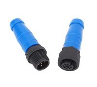 AMAKO NMEA 2000 Resistor Kit M12 5Pin Macho/Hembra-Conector roscado de Plástico ABS para Sensores, Actuadores, DeviceNet, Rail Transit (Azul)