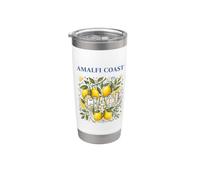 Amalfi Costa Ciao Italia Limones La Dolce Vita Gráfico Vaso térmico de acero inoxidable de doble pared