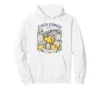 Amalfi Costa Italiana Limón Mercado Vintage Mediterráneo Arte Sudadera con Capucha