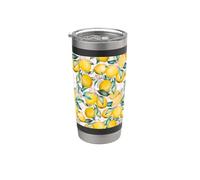 Amalfi Lemon Italian Preppy Cute Girl Summer Pattern Vaso térmico de acero inoxidable de doble pared