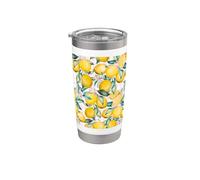 Amalfi Lemon Italian Preppy Cute Girl Summer Pattern Vaso térmico de acero inoxidable de doble pared
