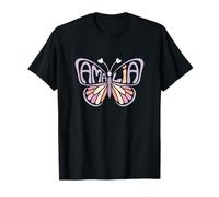 Amalia Butterfly - Arte de Palabras con Nombre Personalizado Camiseta