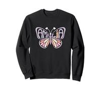 Amalia Butterfly - Arte de Palabras con Nombre Personalizado Sudadera