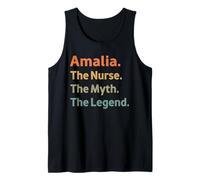 Amalia La Enfermera El Mito La Leyenda Divertida Idea Vintage Camiseta sin Mangas