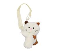 Amamcy Bolso cruzado de felpa con diseño de panda y tigre para mujeres y niñas, pequeño y esponjoso con hombros de animales, tigre, panda, muñeca, lindo bolso, Gato, Talla única