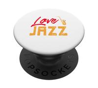 Ámame como Amas El Jazz Frase De Amor Sax PopSockets PopGrip Adhesivo