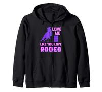 Ámame Como Amas El Rodeo Humor de Vaquera Sudadera con Capucha