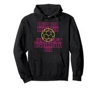 Ámame Odiame Simplemente no me Subestimes Fútbol Sudadera con Capucha