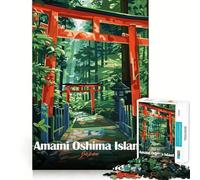 Amami Isla Oshima,Japón Rompecabezas para Adultos 1000 Piezas Desarrollo de Memoria Divertido Ajuste Estable Sin Piezas Que se muevan Compacto Divertido para el Tiempo de Juego en Familia (38x52cm)