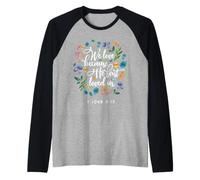Amamos Porque él Nos amó Primero 1 Juan 4:19 Camiseta Manga Raglan