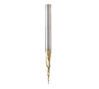 Amana Tool 46473 Metric CNC 2D and 3D Carving 6.2 Deg Tapered Angle Ball Nose x 0.5 D x 0.25 R x 26.5 CH x 6 SHK x 75mm Long x 3 Flute SC ZrN Coated Router Bit