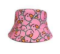 Amanda Jacobs Sombrero de pescador reversible de pato | Sombreros de pescador a la moda para el sol plegable al aire libre sombrero de pescador para mujeres y hombres Ideas, Rosa flamenco, Talla única