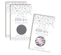 AmandaCreation - Tarjetas de doble cara con temática de género para baby shower, 20 tarjetas de doble cara de 2 x 7,6 cm