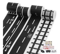 AMANDELIZABE 10 Unidades de Cinta Adhesiva para Carreteras, Trenes de ferrocarriles, autopistas, Coches de Carreras, Bandas de Carreteras para Aprender, Arte, Manualidades