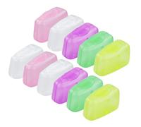 AMANDELIZABE 11 fundas protectoras, color plástico, funda para cepillo de dientes, portátil, cabezal para cepillo de dientes, apto para viajes familiares